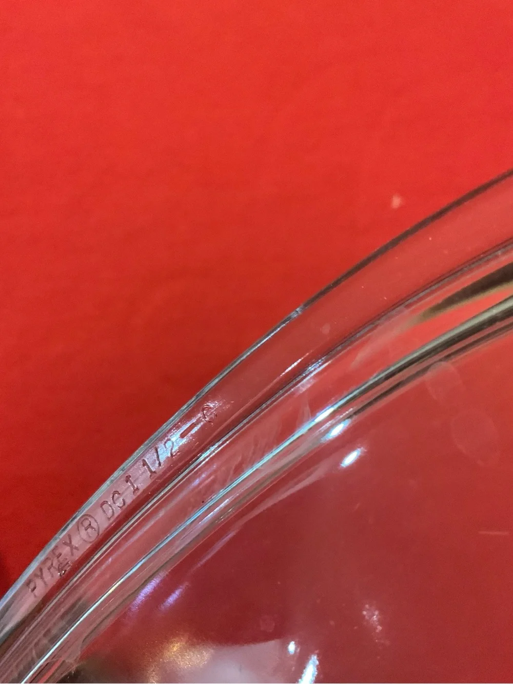 Vintage Pyrex Clear fits on 11/2 Qt. Oval Glass Lid - DC 1-1/2 C  A (LID ONLY)